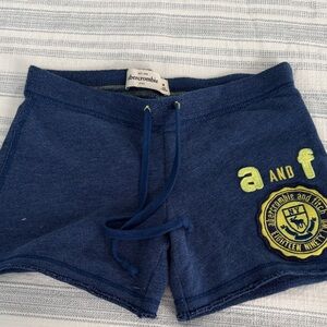 Abercrombie & Fitch vintage kids Navy Drawstring Logo Shorts